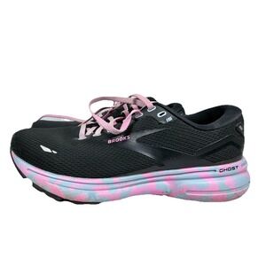 Brooks‎ Ghost 15 Womens 6.5 Black Pink Neutral Running Shoes Cushioned Road